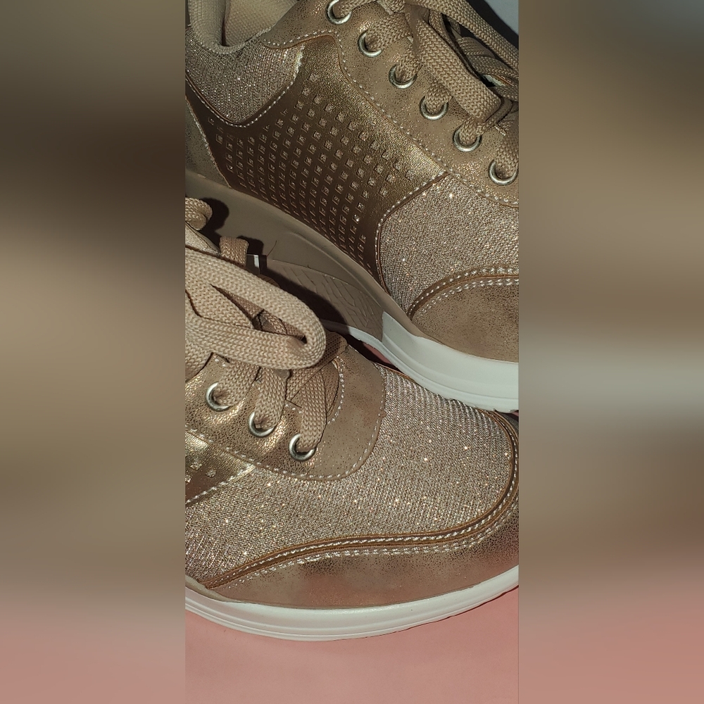Cestfini pink wedge sneaker